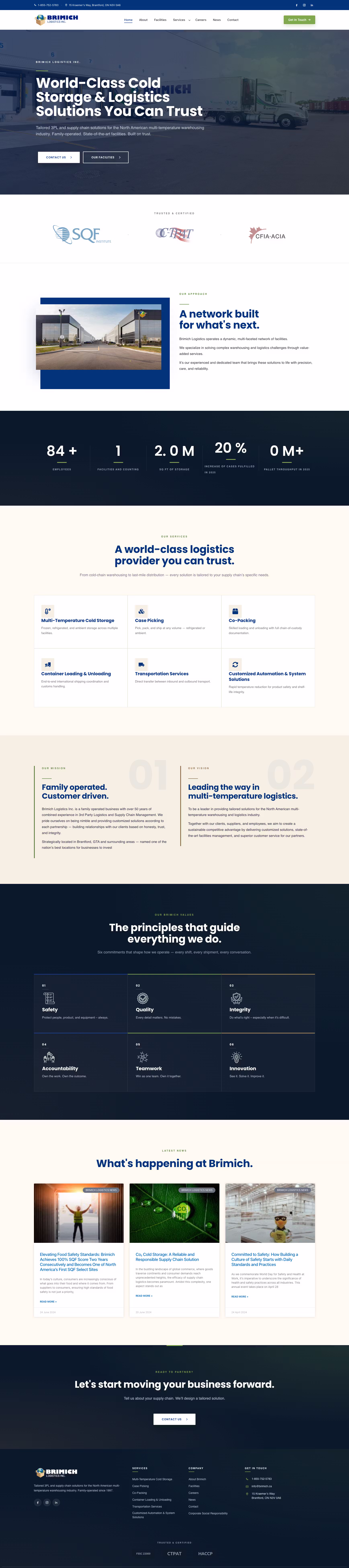 Brimich Logistics &mdash; full home page