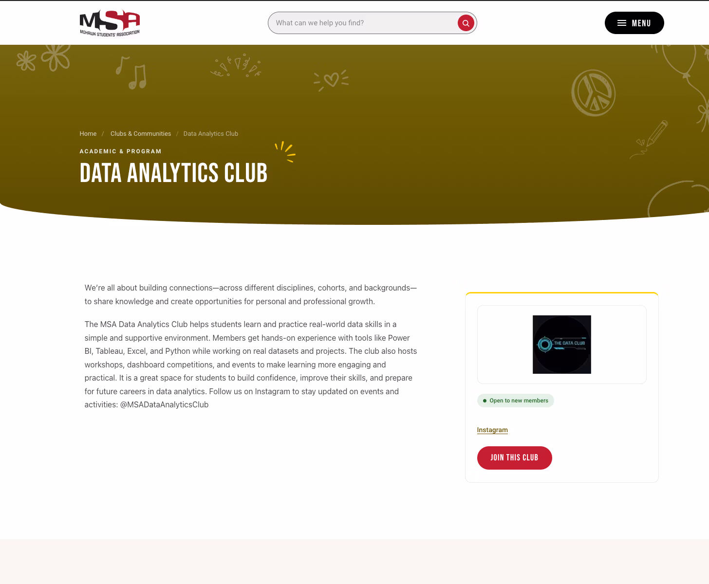 Every Club Gets Its Own Page