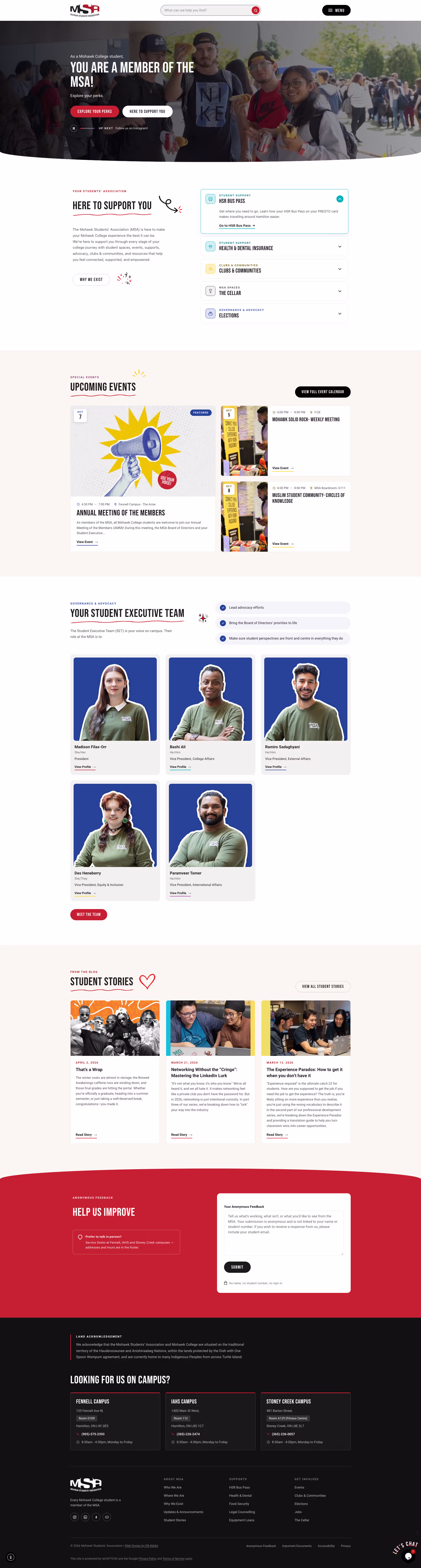 Mohawk Students’ Association &mdash; full home page