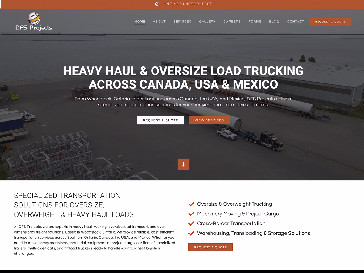 DFS Projects website