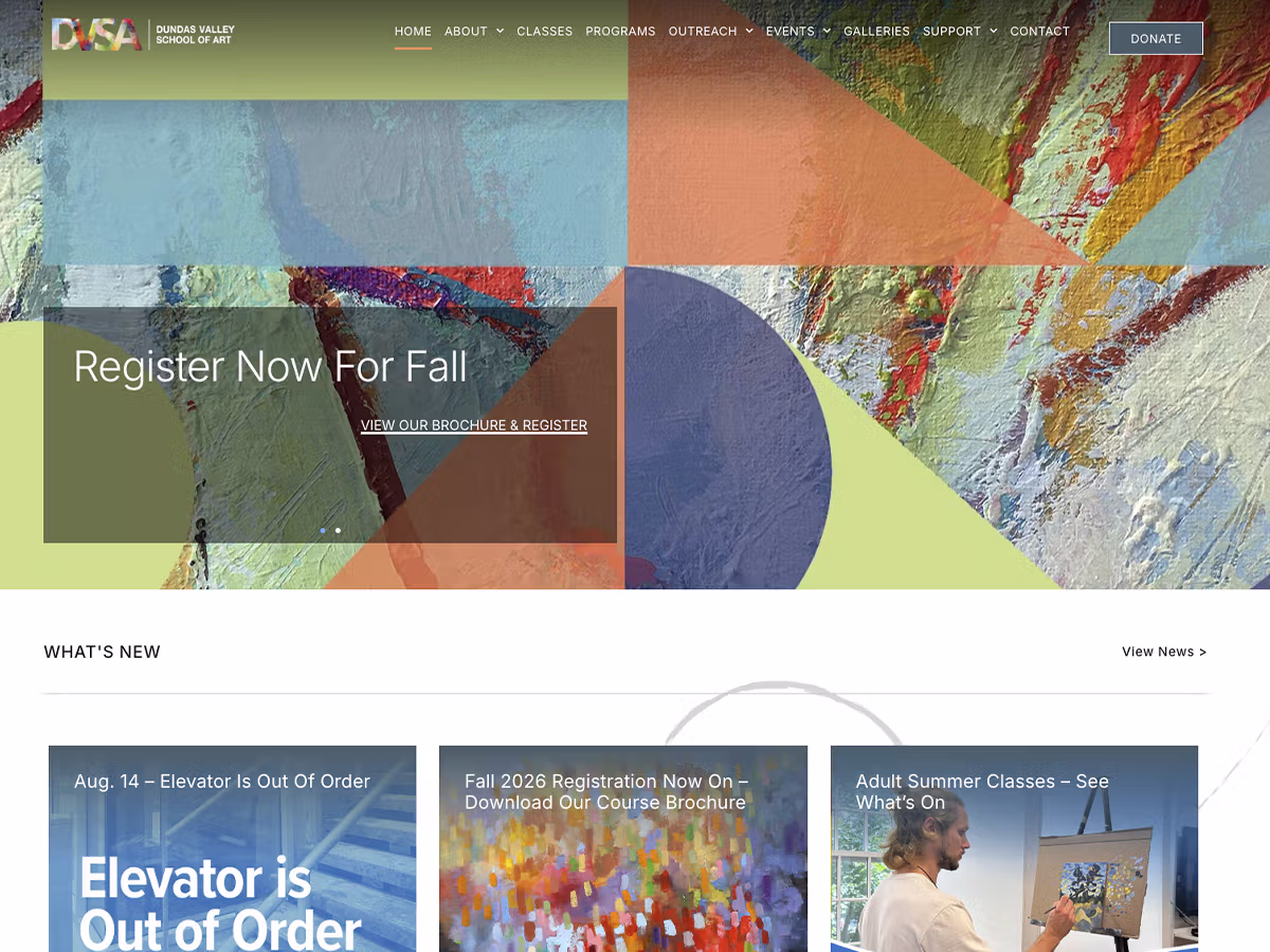 Dundas Valley School of Art website