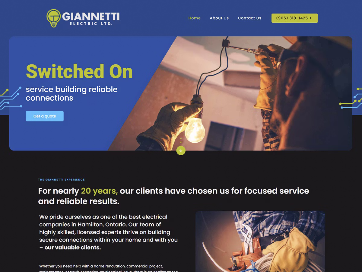 Giannetti Electric website