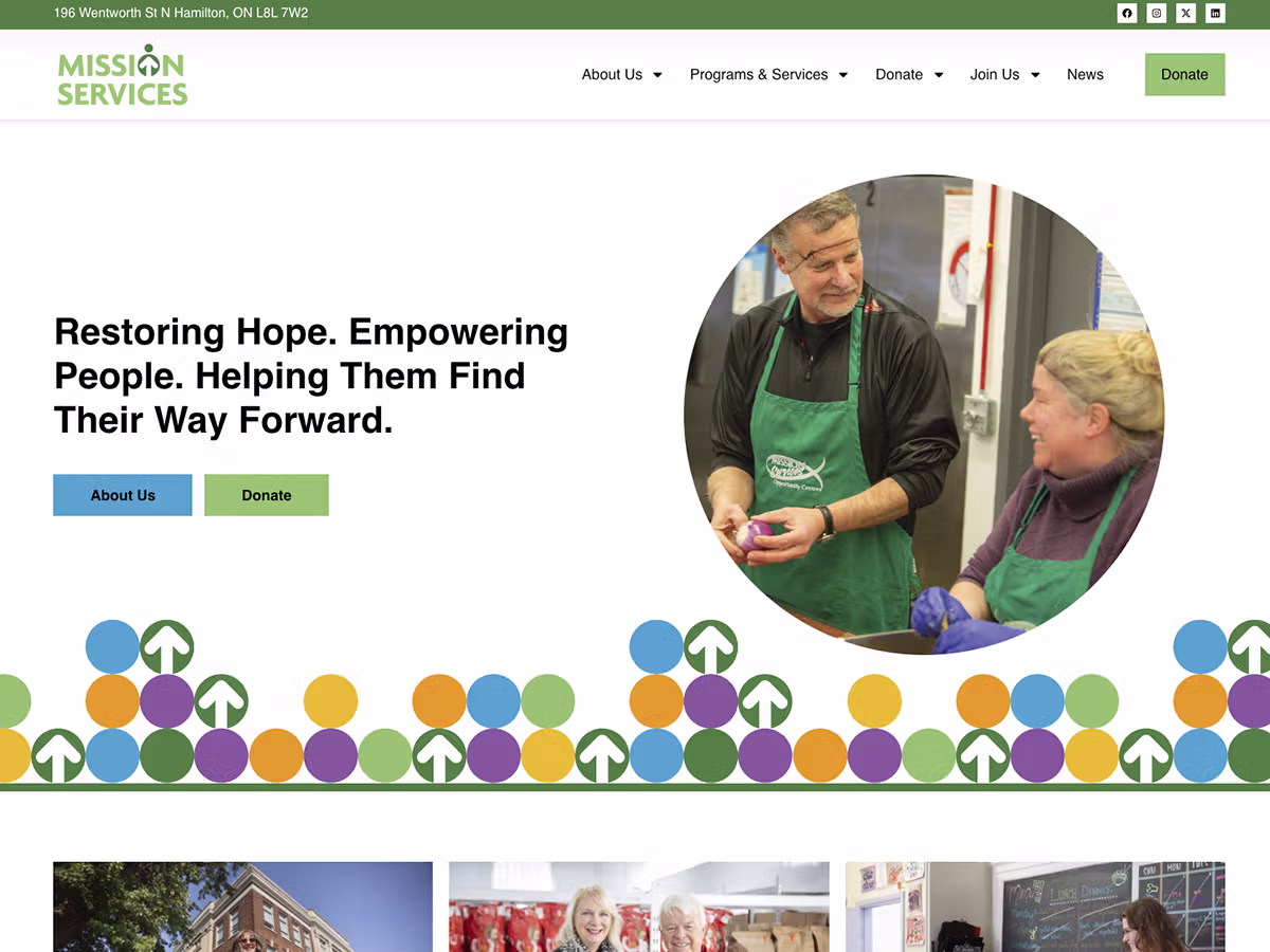 Mission Services website