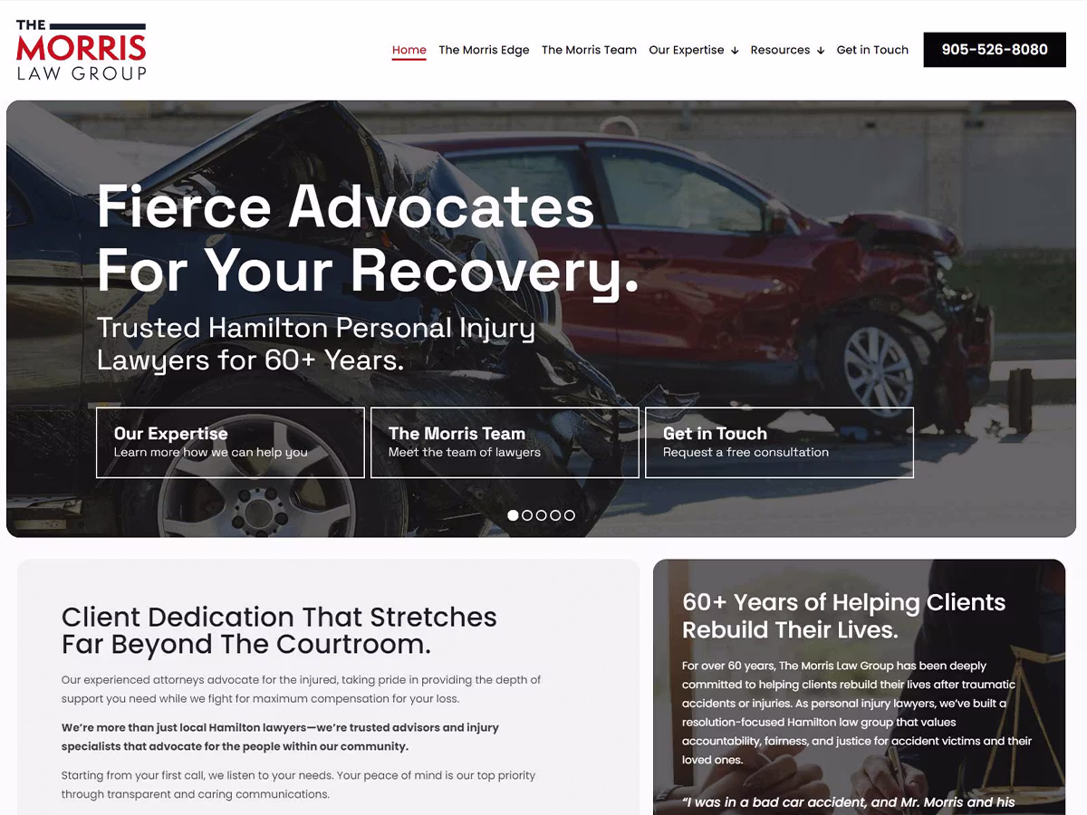 The Morris Law Group website