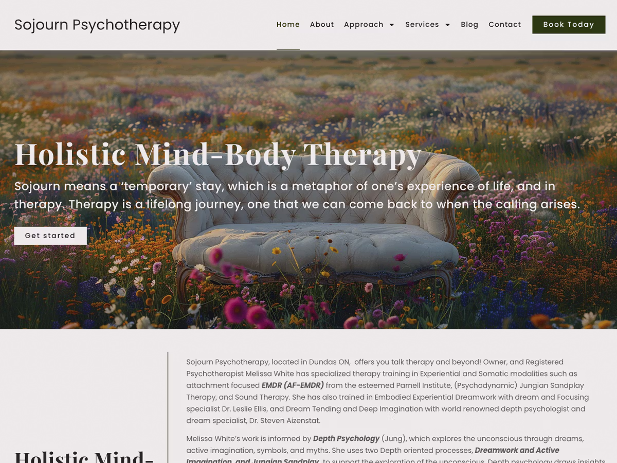 Sojourn Psychotherapy website